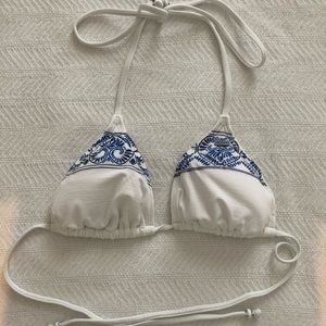 Roxy White Triangle Bikini Top